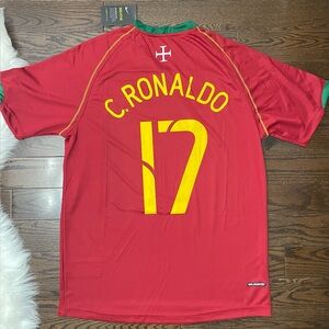 Portugal 2006 Retro Ronaldo world Cup Soccer Home Jersey - Size Large Men